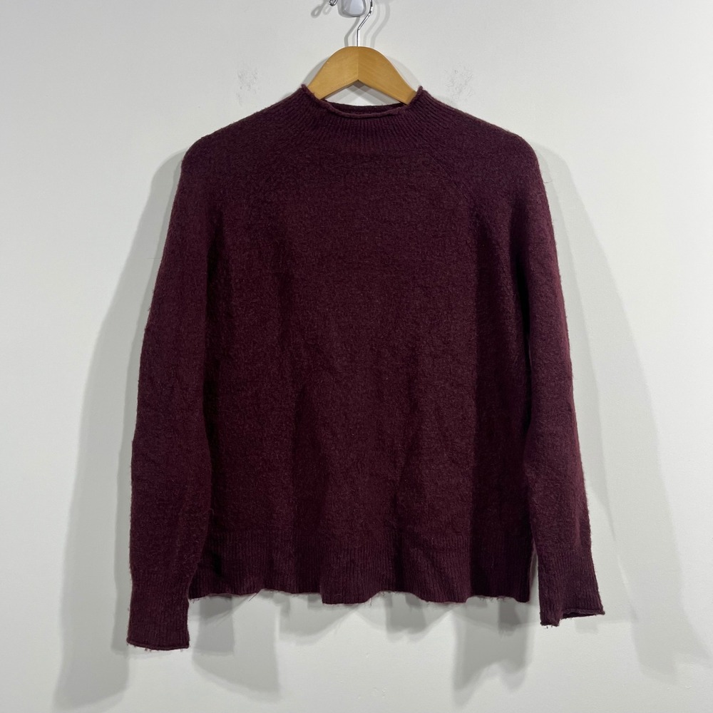 J. Crew Granola Alpaca Merino Wool Roll Neck Womens Small Preppy Fisherman